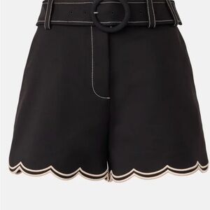 Ramy Brook Black Scalloped Shorts